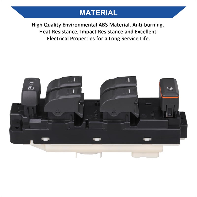AiYiGu Master Power Window Switch Front Left Driver Side Compatible with 2008-2012 Chevrolet Chevy Colorado/ 2004-2012 GMC Canyon/ 2008-2010 Hummer H3/ 2009-2010 Hummer H3T, Replaces OE 25779767 - Image 5